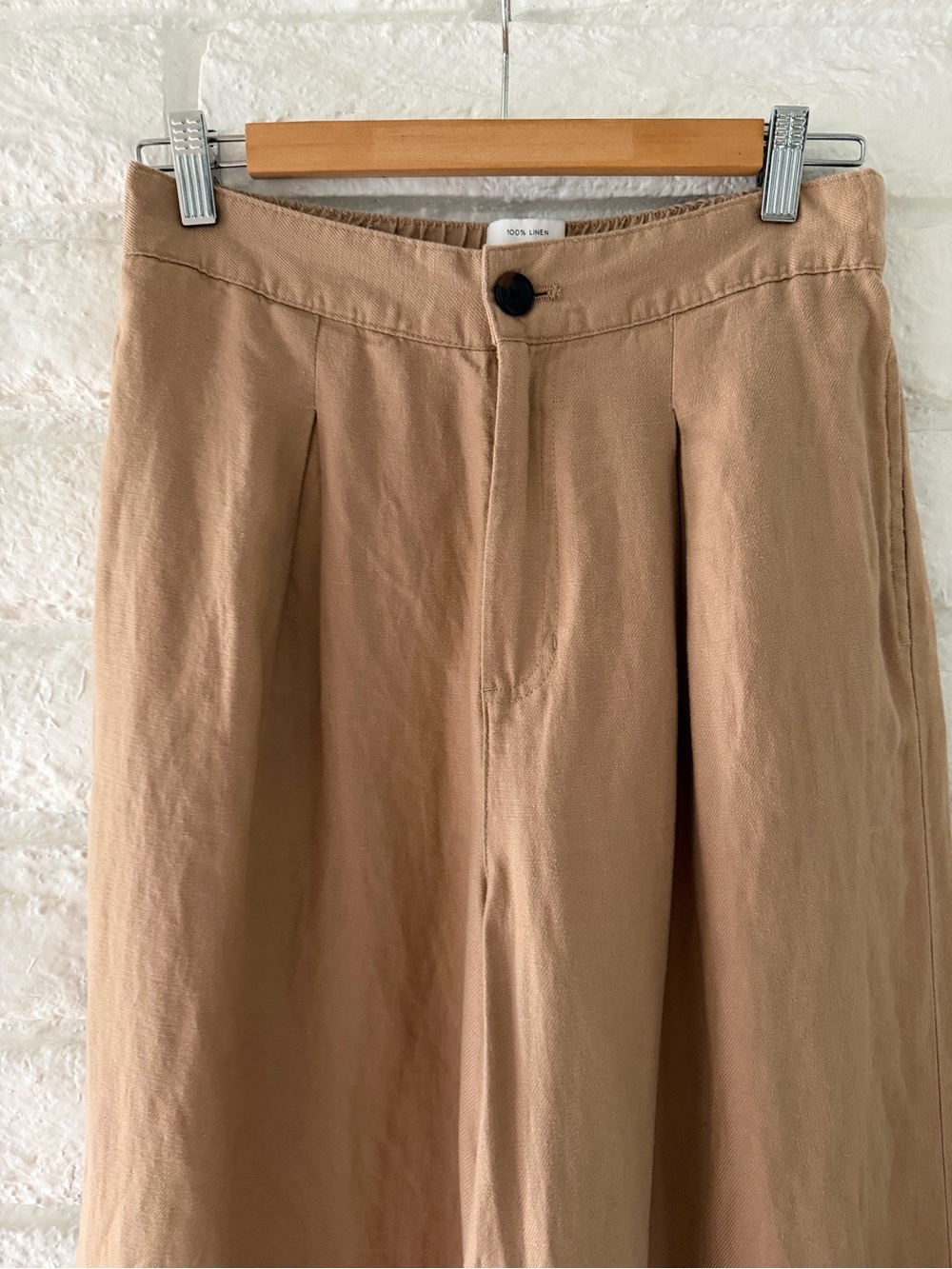 H Halston Wide-Leg Linen Pants P-21 - Picture 4 of 8